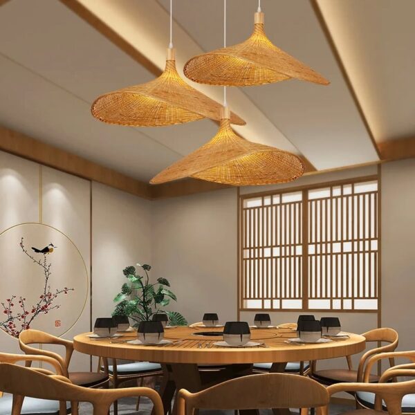 Suspension artisanale bambou, inspiration balinaise