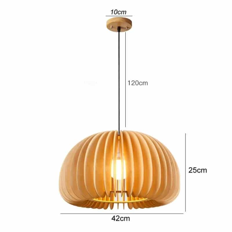 Suspension artisanale japonaise aux courbes naturelles