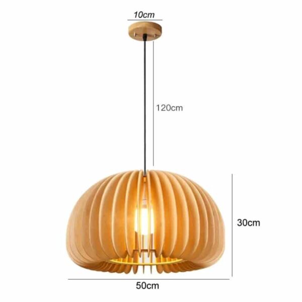 Suspension artisanale japonaise aux courbes naturelles