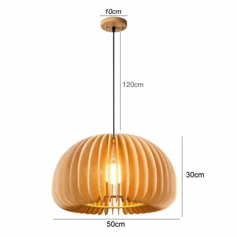 Suspension artisanale japonaise aux courbes naturelles
