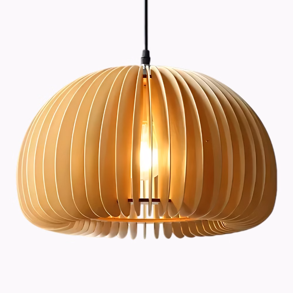 Suspension artisanale japonaise aux courbes naturelles