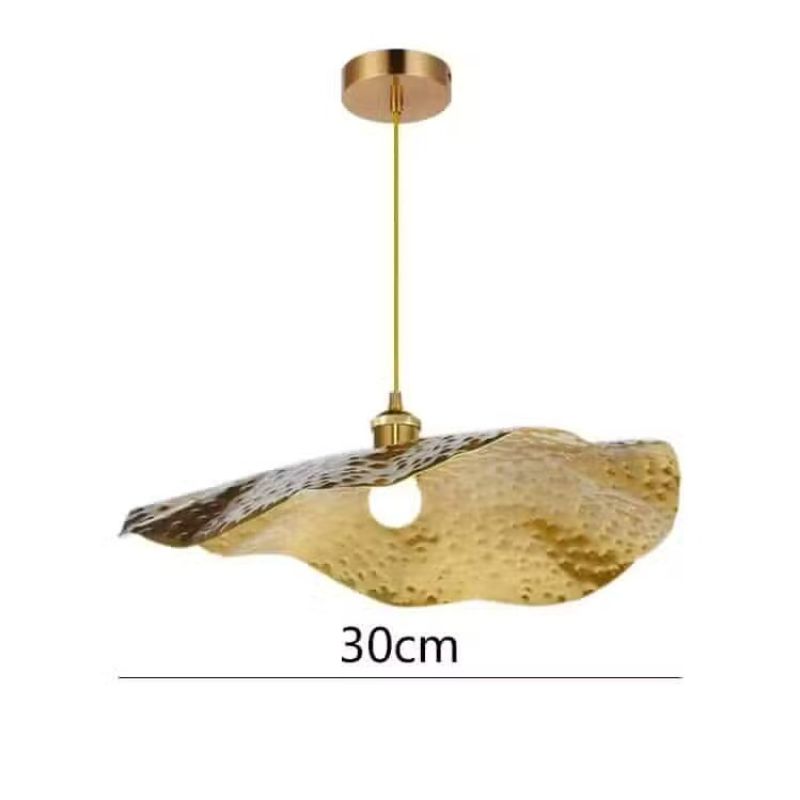 Suspension artisanale lotus en cuivre brossé
