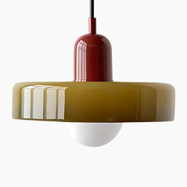 Suspension contemporaine en verre dépoli
