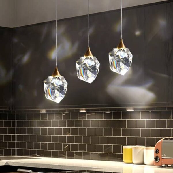 Suspension cristal contemporaine