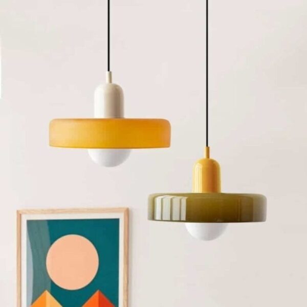 Suspension luminaire nordique en verre soufflé