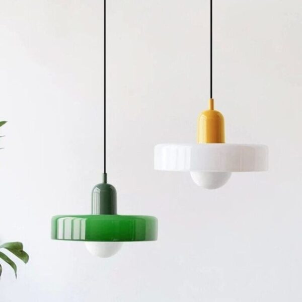 Suspension luminaire nordique en verre soufflé