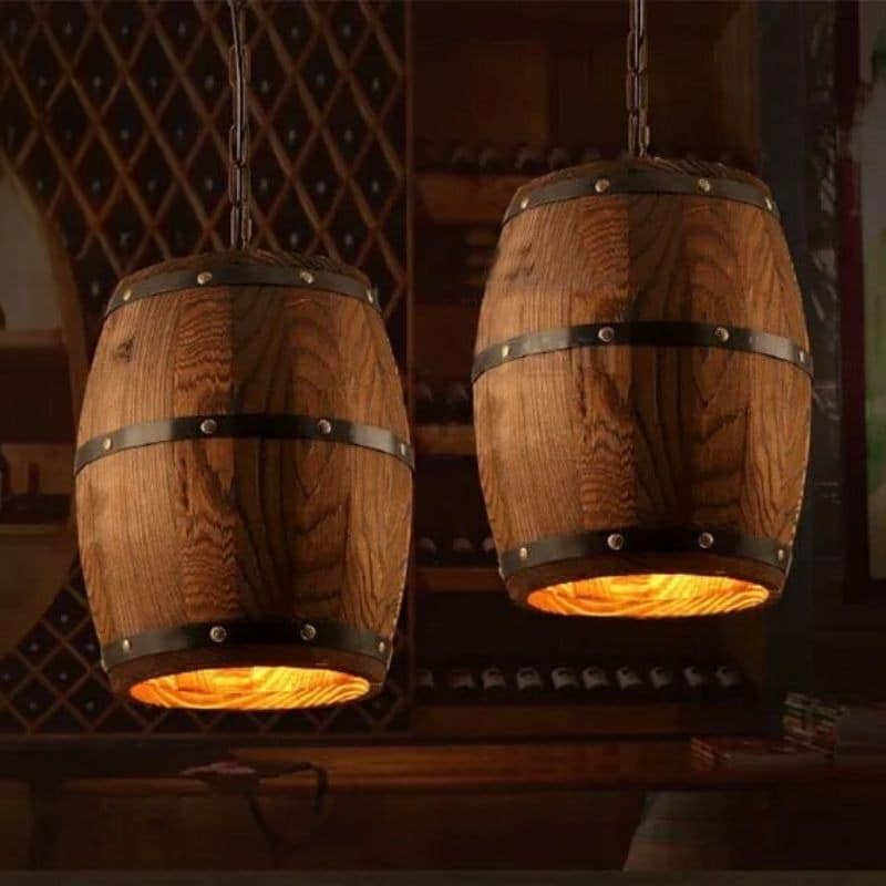 Suspension lumineuse artisanale inspirée du patrimoine viticole