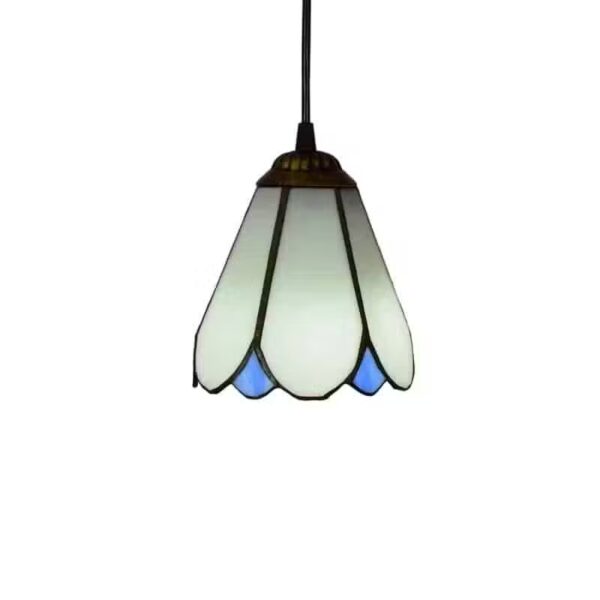 Suspension artisanale en verre, inspiration Tiffany