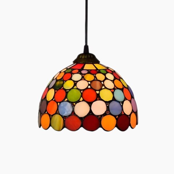 Suspension artisanale Tiffany prismatique