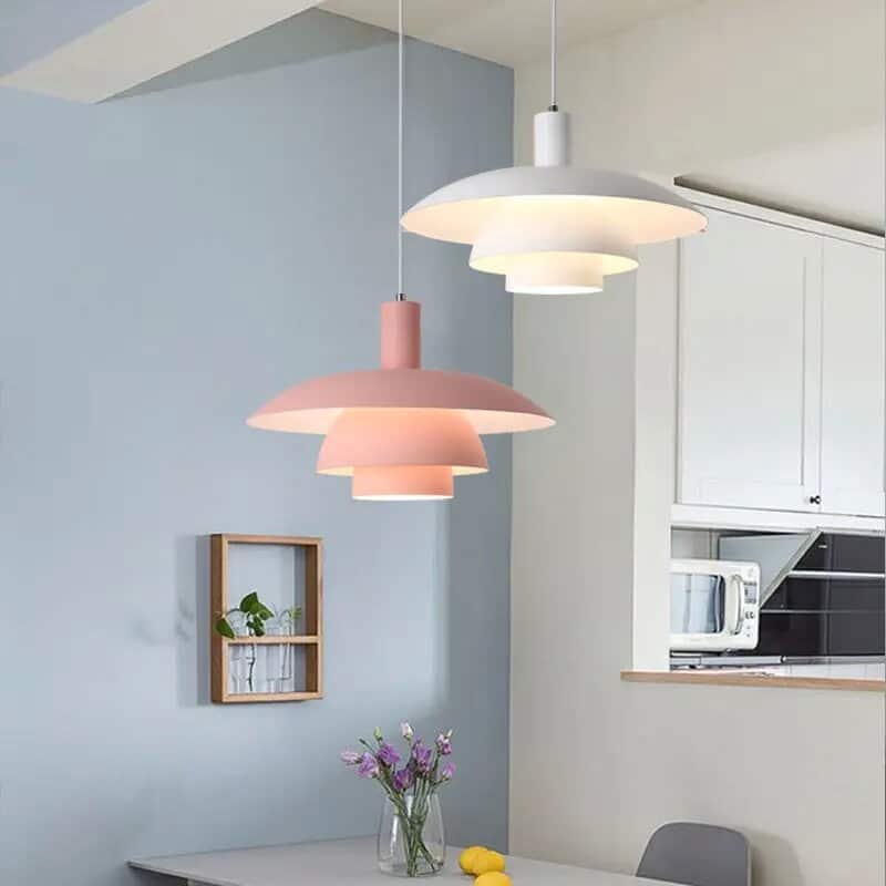 Suspension circulaire contemporaine multi-niveaux