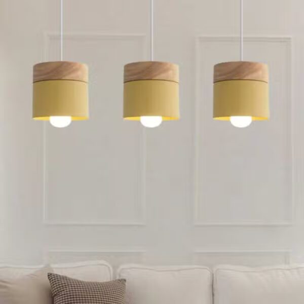 Suspension luminaire en bois d'inspiration nordique