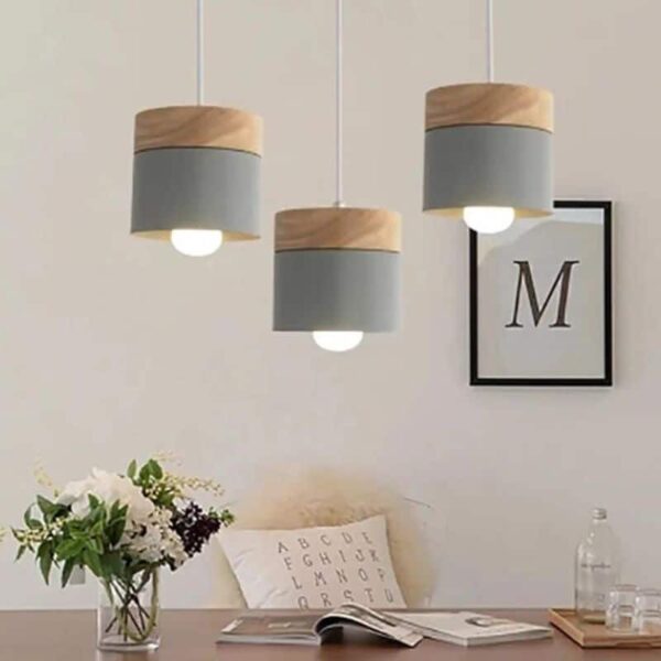 Suspension luminaire en bois d'inspiration nordique