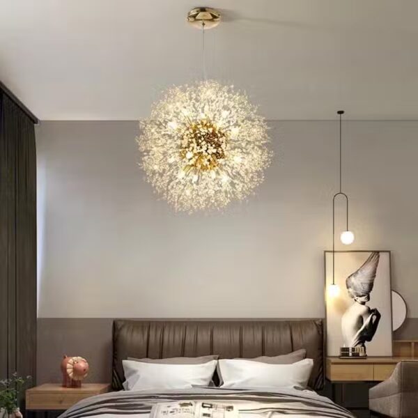 Suspension luminaire inspiration fleur aérienne