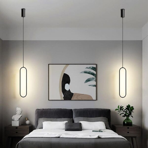 Suspension luminaire ovale à l'élégance nordique