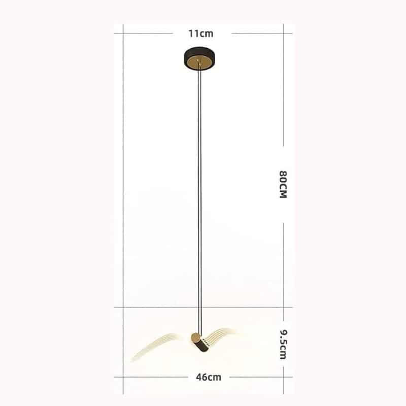 Suspension LED artistique à l'élégance contemporaine