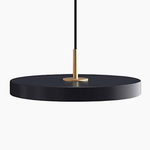 Suspension LED artistique en métal noir
