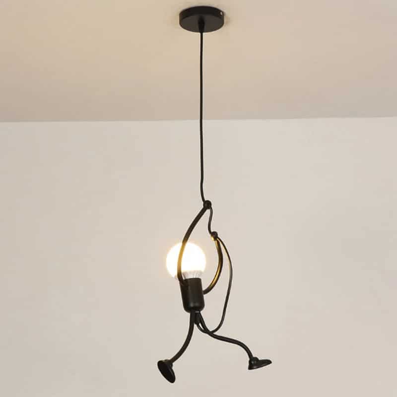 Suspension LED artistique en silhouette humaine