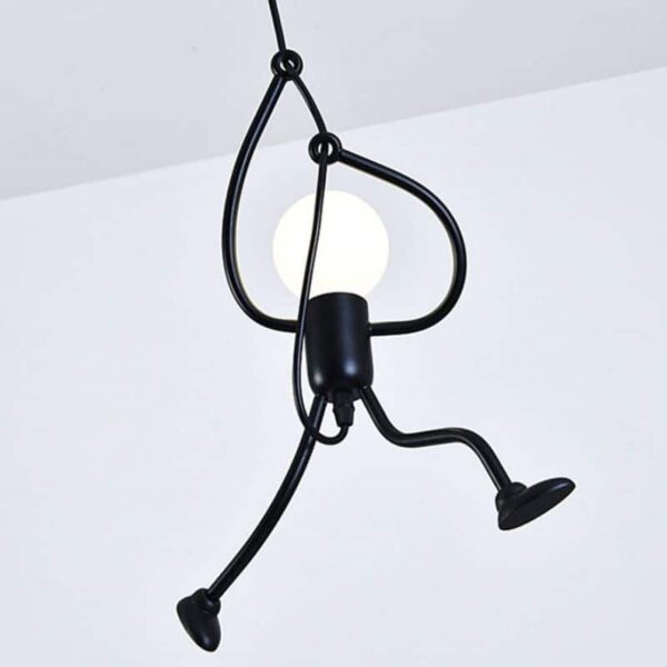 Suspension LED artistique en silhouette humaine