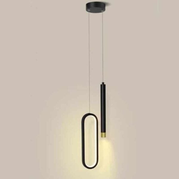 Suspension luminaire LED double à l'esthétique nordique raffinée