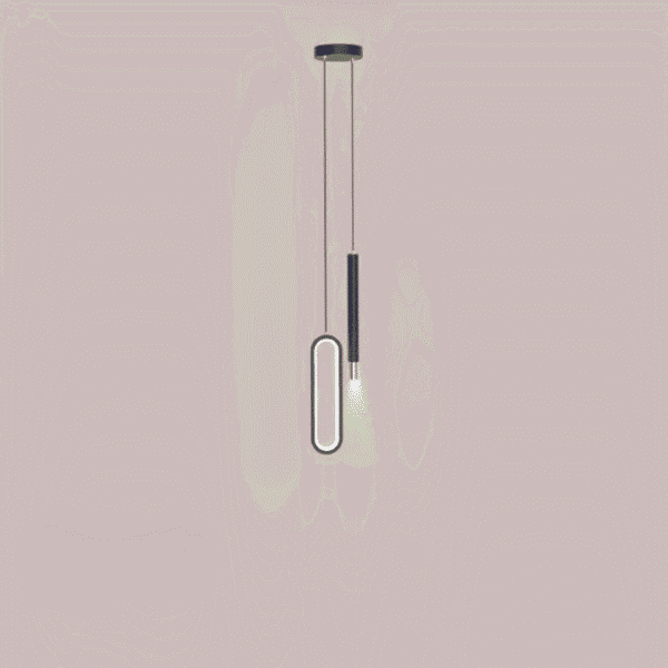 Suspension luminaire LED double à l'esthétique nordique raffinée