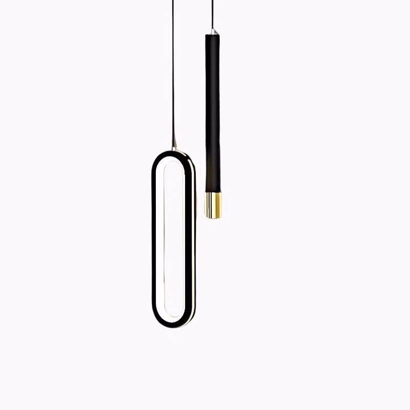 Suspension luminaire LED double à l'esthétique nordique raffinée