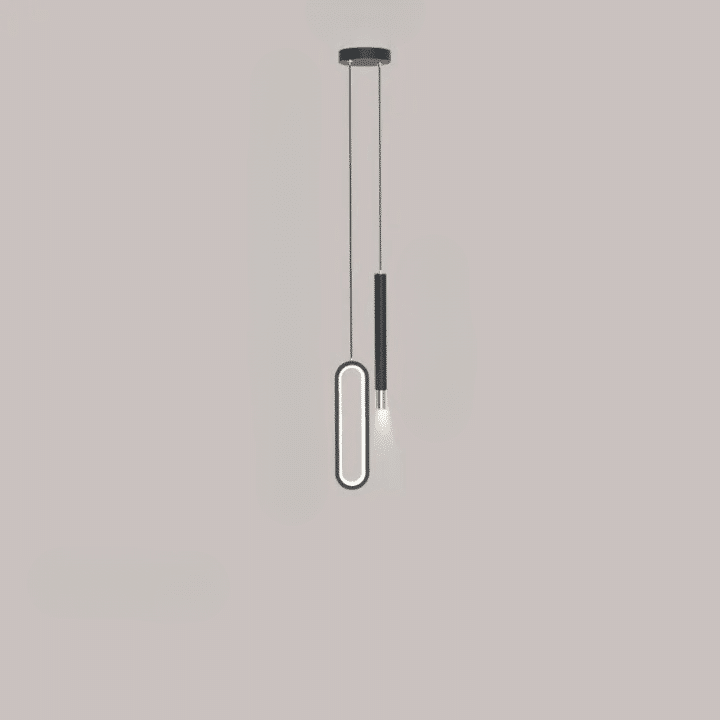 Suspension luminaire LED double à l'esthétique nordique raffinée