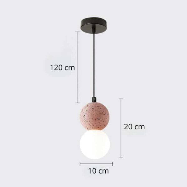 Suspension luminaire LED en verre minéral style nordique