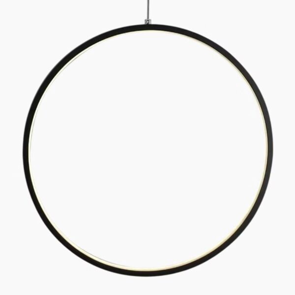 Suspension annulaire contemporaine en finition noir mat