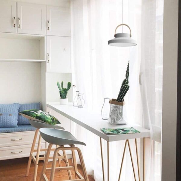 Suspension contemporaine en acier au design nordique
