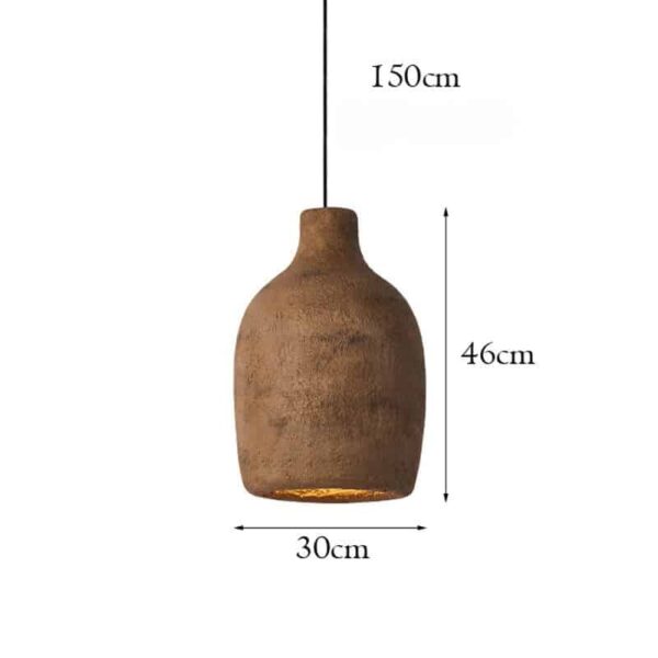 Suspension design épurée en résine naturelle marron