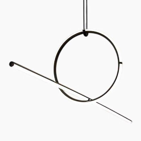 Suspension géométrique moderne et minimaliste noire