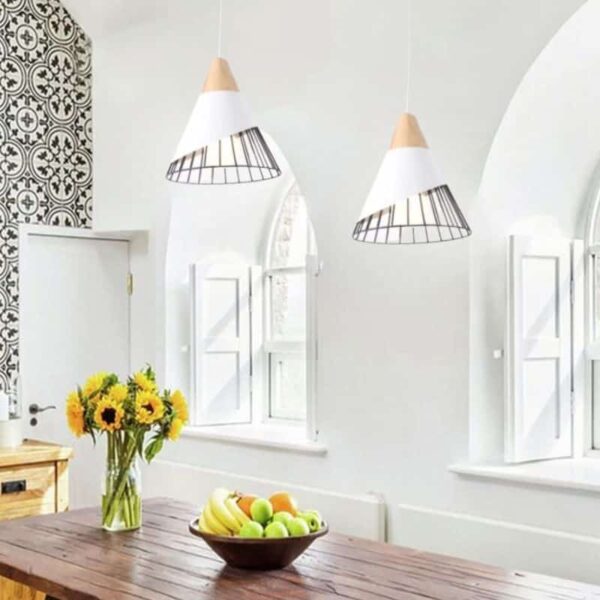 Suspension luminaire conique au design contemporain