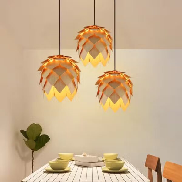 Suspension lumineuse naturelle inspirée des trésors forestiers