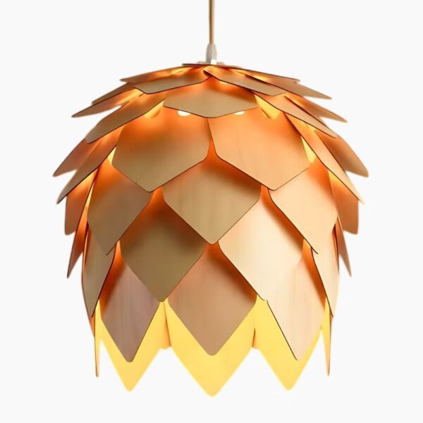 Suspension lumineuse naturelle inspirée des trésors forestiers