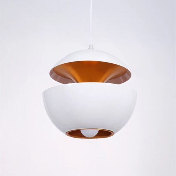 Suspension nordique sphérique en aluminium noir mat