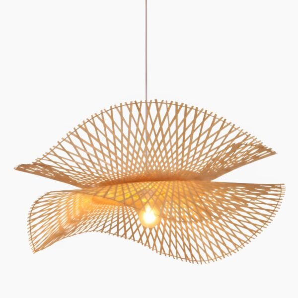 Suspension artisanale en bambou d'inspiration zen