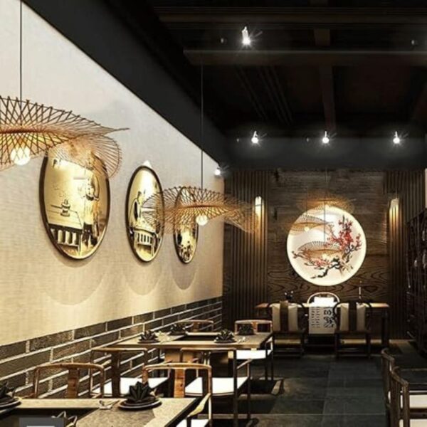 Suspension artisanale en bambou d'inspiration zen