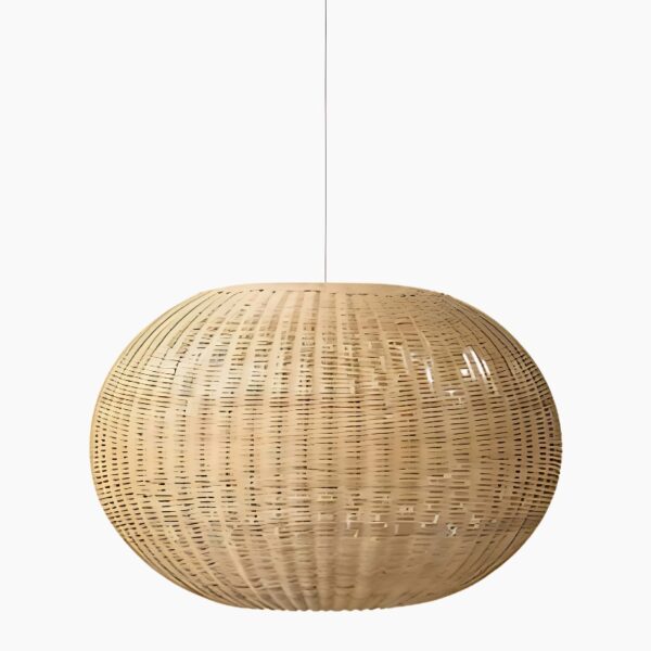 Suspension artisanale en bois noble et patiné