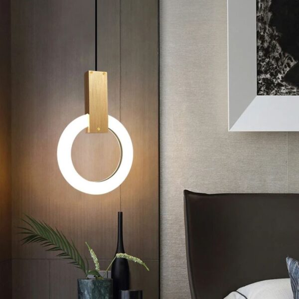Suspension circulaire en aluminium au design nordique
