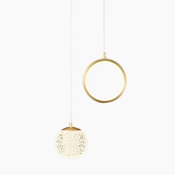 Suspension contemporaine en métal aux lignes épurées