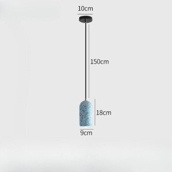 Suspension cylindrique en pierre naturelle