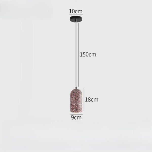 Suspension cylindrique en pierre naturelle