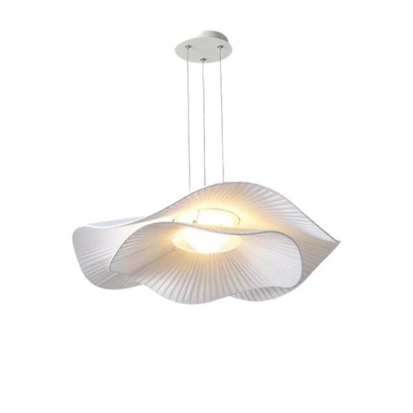 Suspension luminaire contemporaine en tissu noble