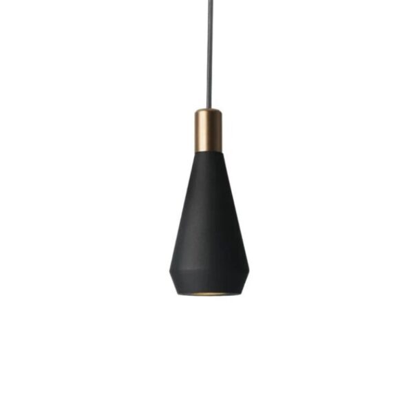 Suspension luminaire en métal aux lignes épurées