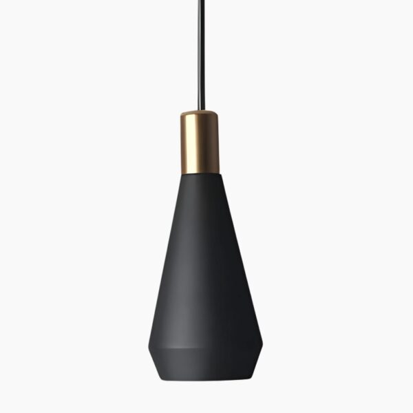 Suspension luminaire en métal aux lignes épurées