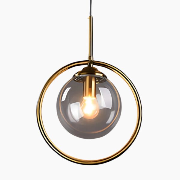 Suspension luminaire en verre massif au design raffiné