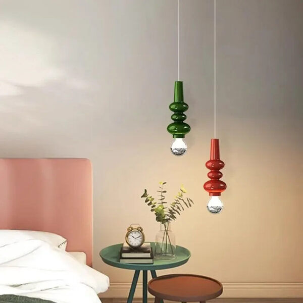 Suspension luminaire LED contemporaine en verre