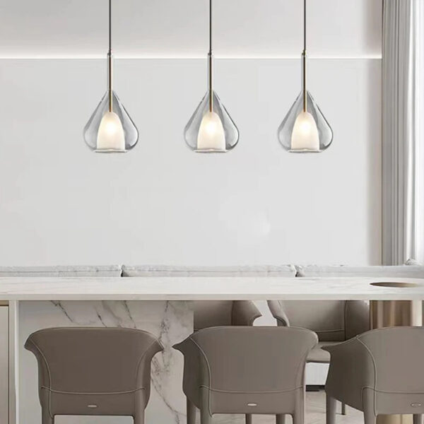 Suspension luminaire LED en verre: alliance de pureté et raffinement