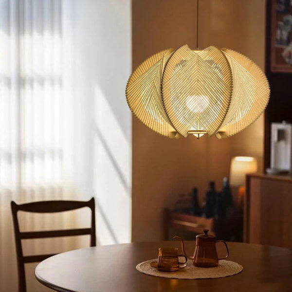 Suspension luminaire nordique aux accents naturels