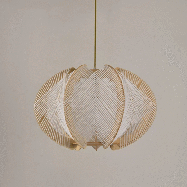 Suspension luminaire nordique aux accents naturels